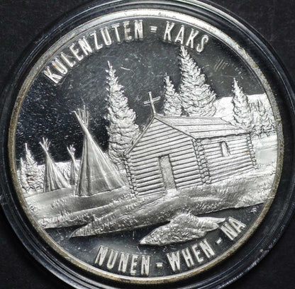 1973 Sovereign Nation of the Kalispel Tribe .835oz 999 Fine Art Round Ships Free