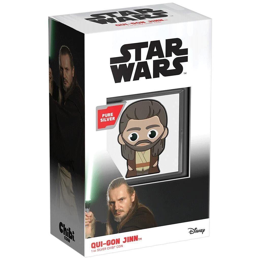 2023 Star Wars, Qui-Gon Jinn, Niue 1oz Silver $2, Chibi Coin, Ships Free
