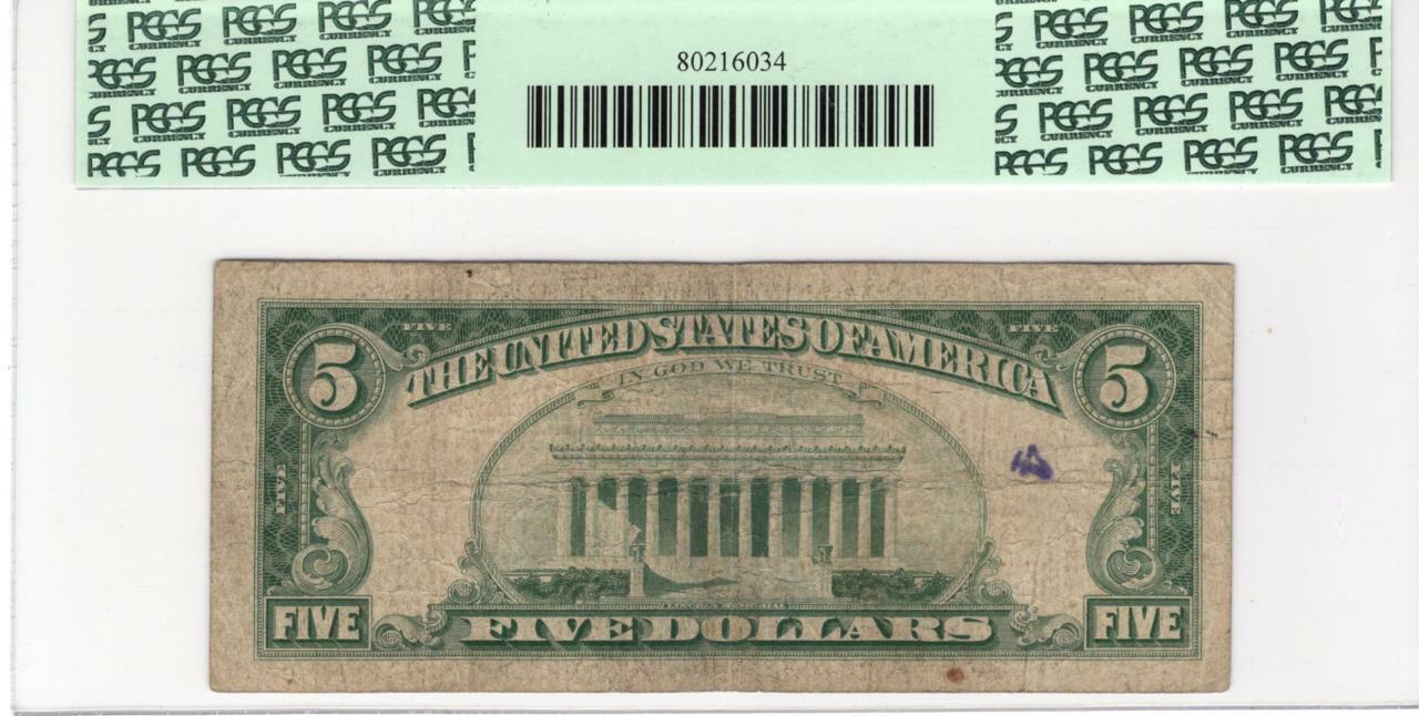 1963 $5.00 Star Legal Tender Fr. 1536* Fine 12 APPARENT PCGS