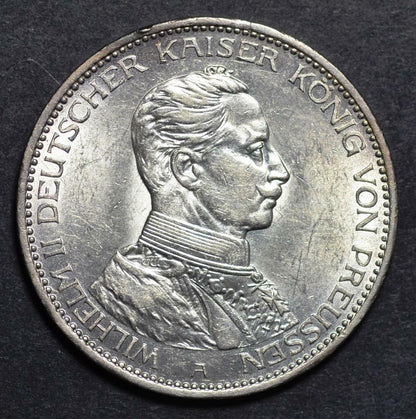 1914 A, Prussia, German States, 3 Mark, KM# 538, Mintage 2,022,000, Free Ship