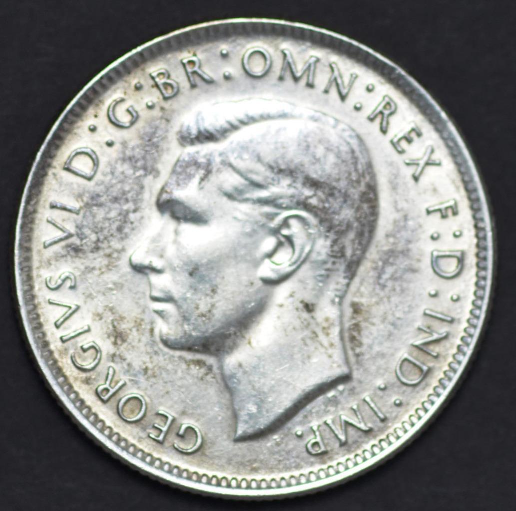 1944 Australia, Florin, Spectacular Condition, KM# 40, Ships for Free