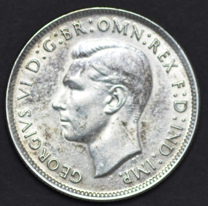 1944 Australia, Florin, Spectacular Condition, KM# 40, Ships for Free