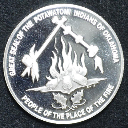 1976 Sovereign Nation of the Potawatomi of Oklahoma Tribe 999 Fine Art Round