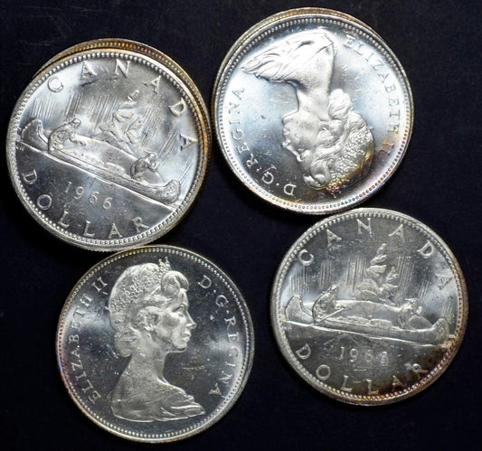 1966 Canada Dollar in Pristine Condition, 800 Silver, 0.6 oz