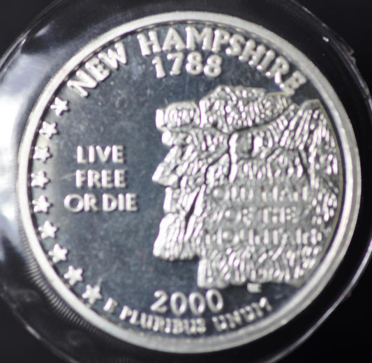 New Hampshire Statehood Quarter One Ounce 999 Fine Silver Original Packaging