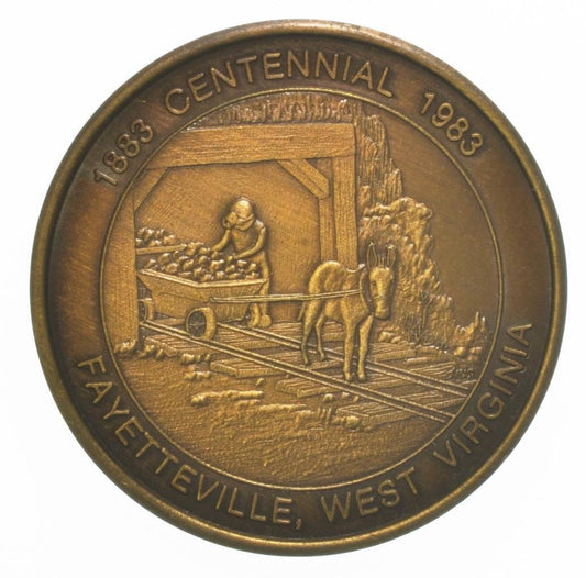 1883 - 1983 Fayettevile, West Virginia, Centennial Brass Token