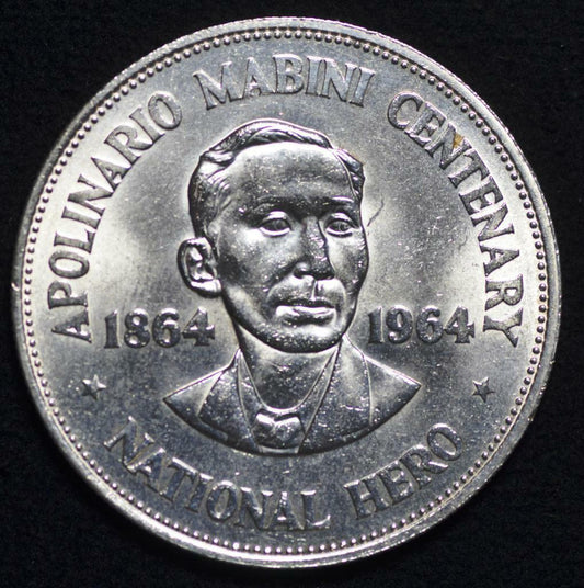 1964 Philippines, Anniversary Birth of Apolinario Mabini, KM# 194, Free Shipping