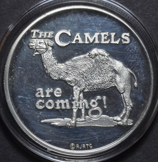 The Camels are Coming, Camel Cigarettes, RJ Reynolds, Silver, Advertising Round