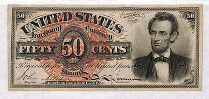 50 Cents 4th Issue Fractional Currency AU55 PMG FR1374