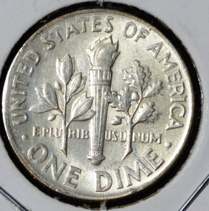 1964 Roosevelt Dime, Double Die Reverse FS-801, Flame and Letters Doubling