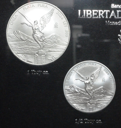 2024 Mexico 5-Coin BU Silver Libertad Set - New In Original Mint Packaging