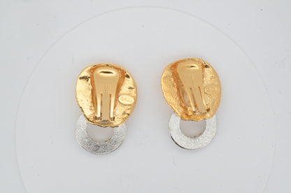 Kenneth Jay Lane KJL Lion Door Knocker Earrings