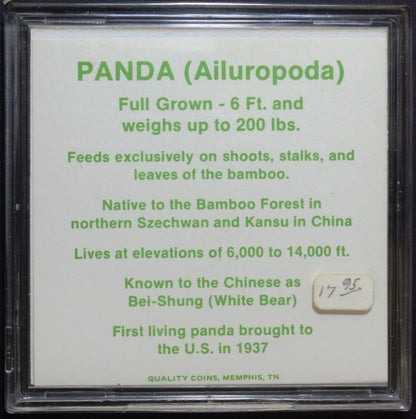 1983 Chinese Panda Mother & Cub - Madison Mint - .999 Fine Silver 1oz Art Bar
