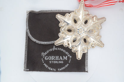 1991 Gorham Sterling Silver Snowflake Ornament
