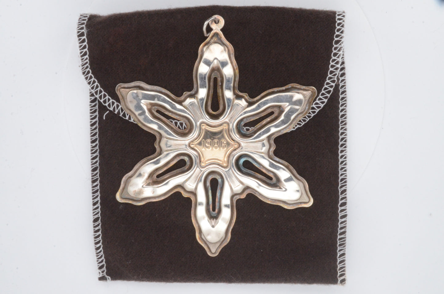 1986 Gorham Sterling Silver Snowflake Ornament