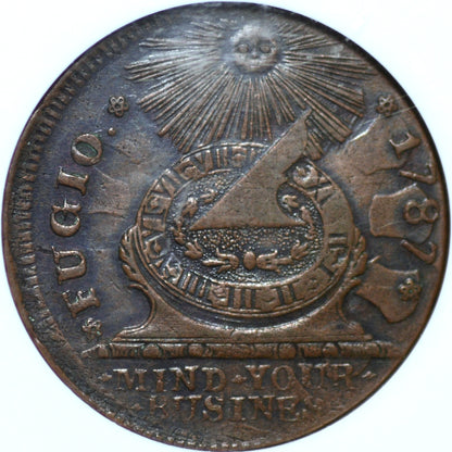1787 4 cinq P.R. Fugio 1c "states United" AU55 NGC