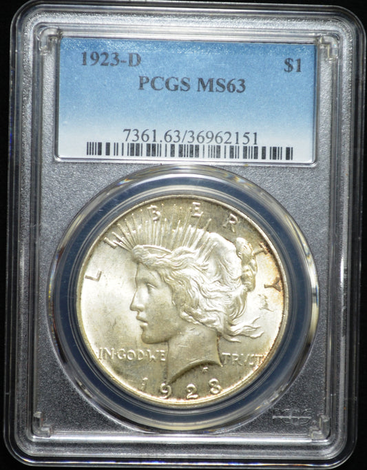 1923-D Peace Dollar MS63 PCGS