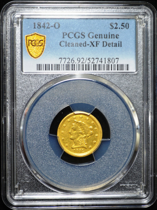 1842 $2.50 Gold Quarter Eagle XF Det PCGS
