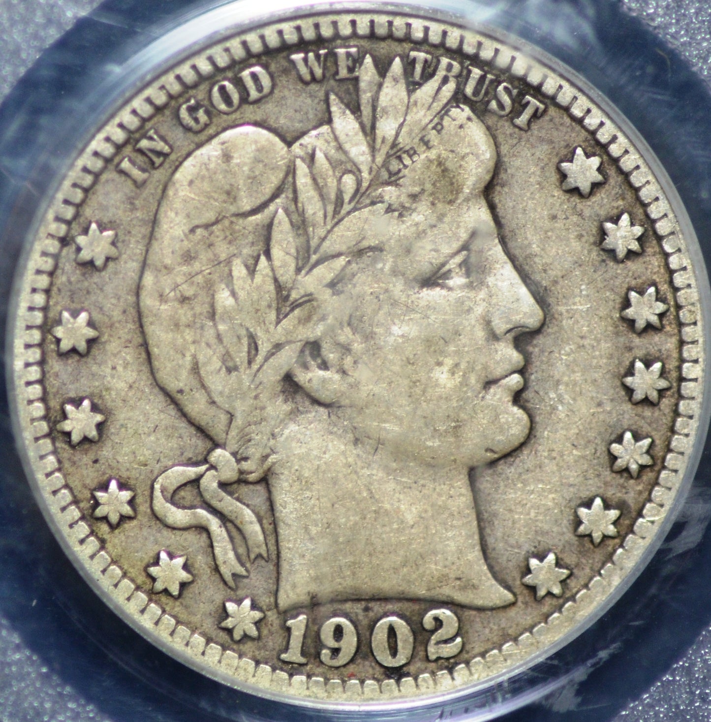 1902-S Barber Quarter F15 PCGS CAC