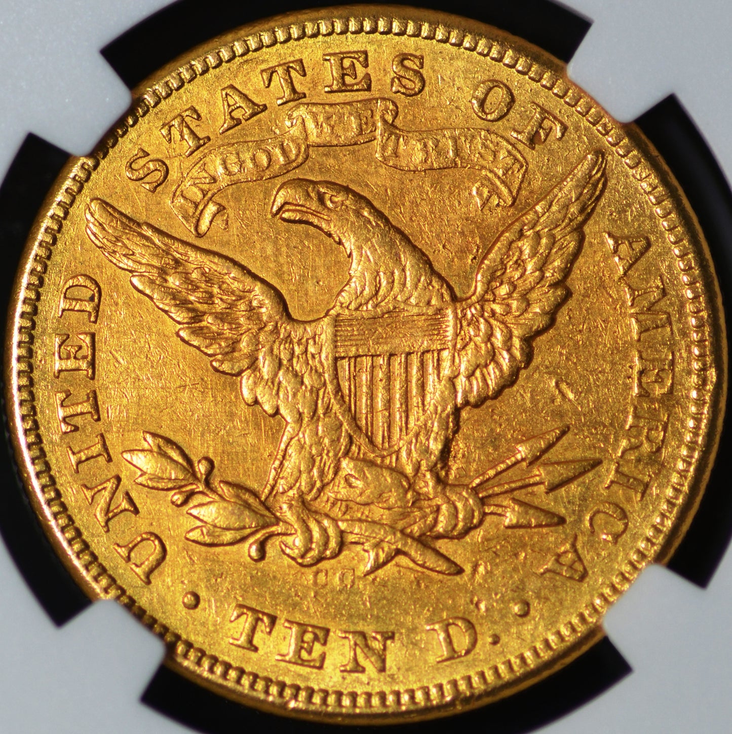 1873-CC $10 Gold Eagle AU Det NGC