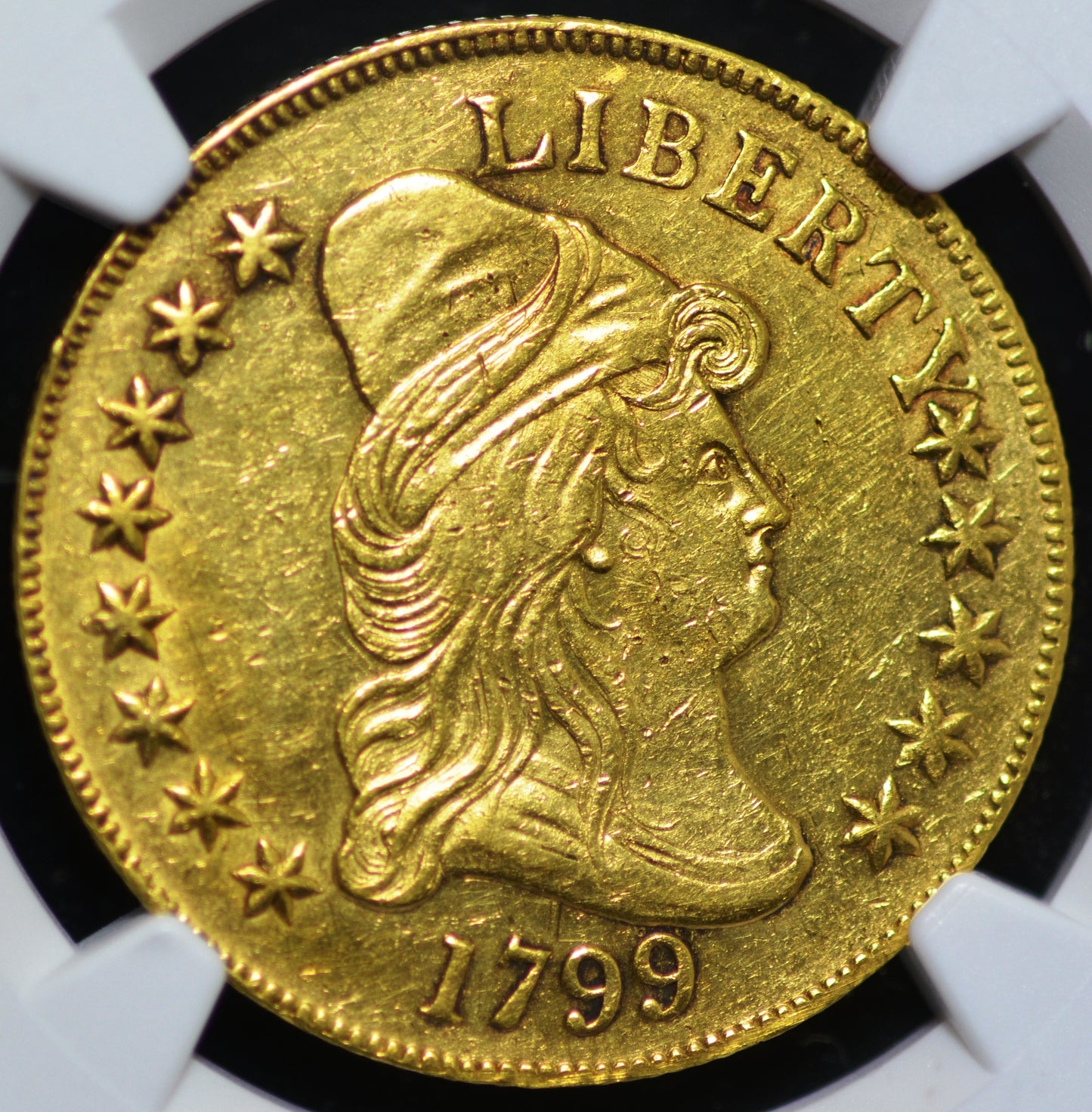 1799 $10 Draped Bust Gold Eagle AU Det NGC