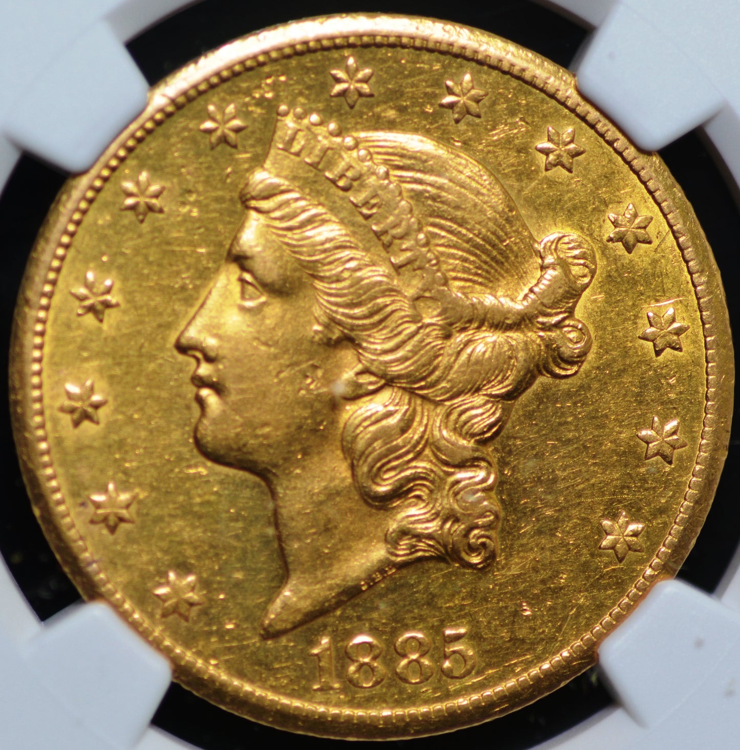 1885-CC Gold Double Eagle AU Det NGC