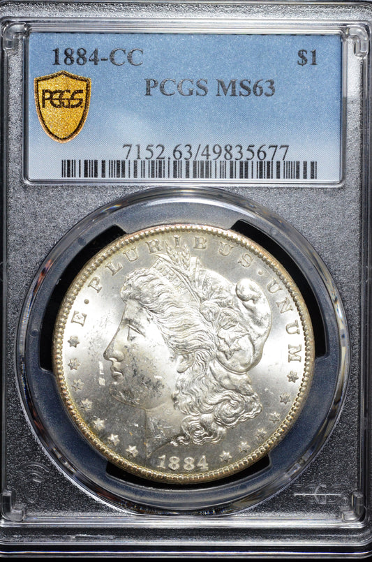 1884-CC Morgan Silver Dollar MS63 PCGS