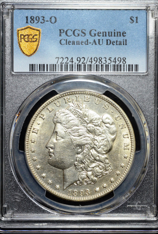 1893-O Morgan Silver Dollar AU Details PCGS