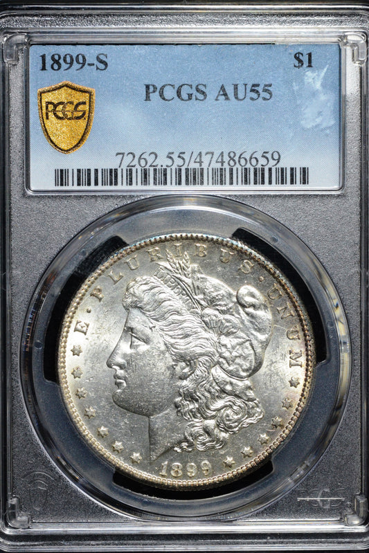 1899-S Morgan Silver Dollar AU55 PCGS