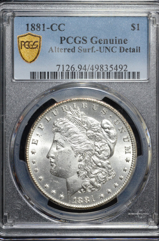 1881-CC Morgan Silver Dollar Unc Details PCGS