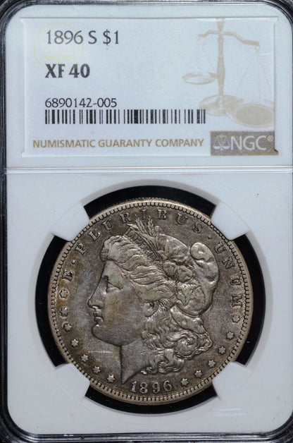 1896-S Morgan Silver Dollar XF40 NGC