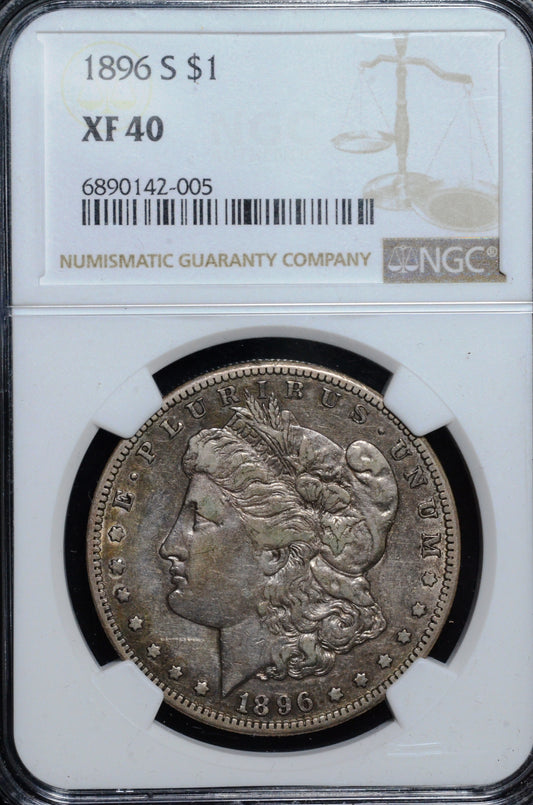 1896-S Morgan Silver Dollar XF40 NGC