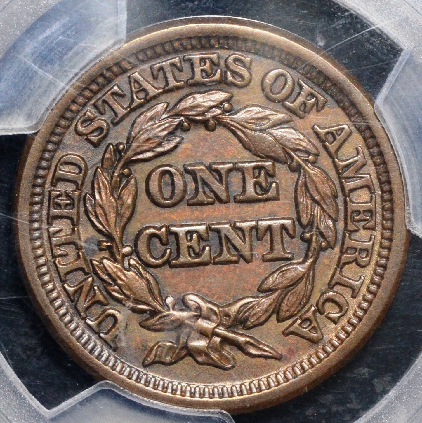 1847 Braided Hair Large Cent MS62 BN PCGS Newcomb21