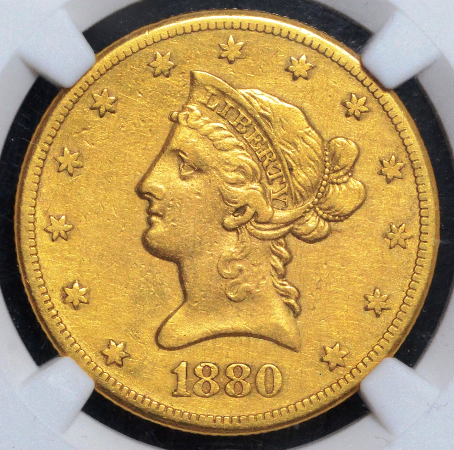 1880-CC $10.00 Gold Eagle XF Details NGC