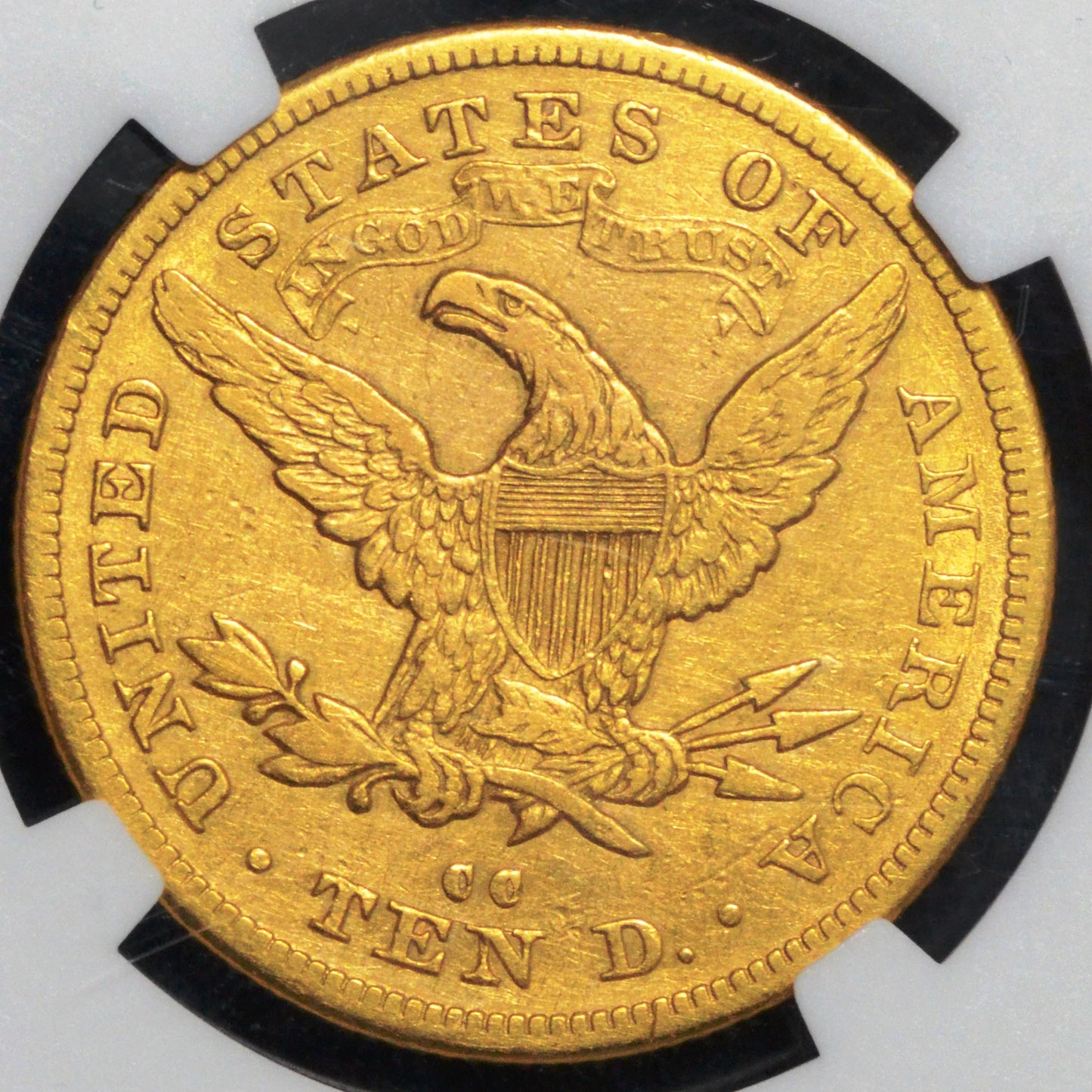 1880-CC $10.00 Gold Eagle XF Details NGC