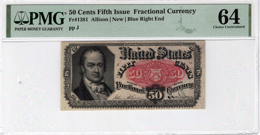 25 Cents Fifth Issue Fractional Currency Choice Unc 64 PMG