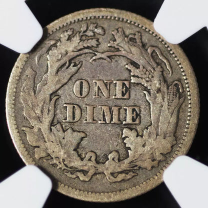 1866 Seated Liberty Dime VF30 NGC Key Date