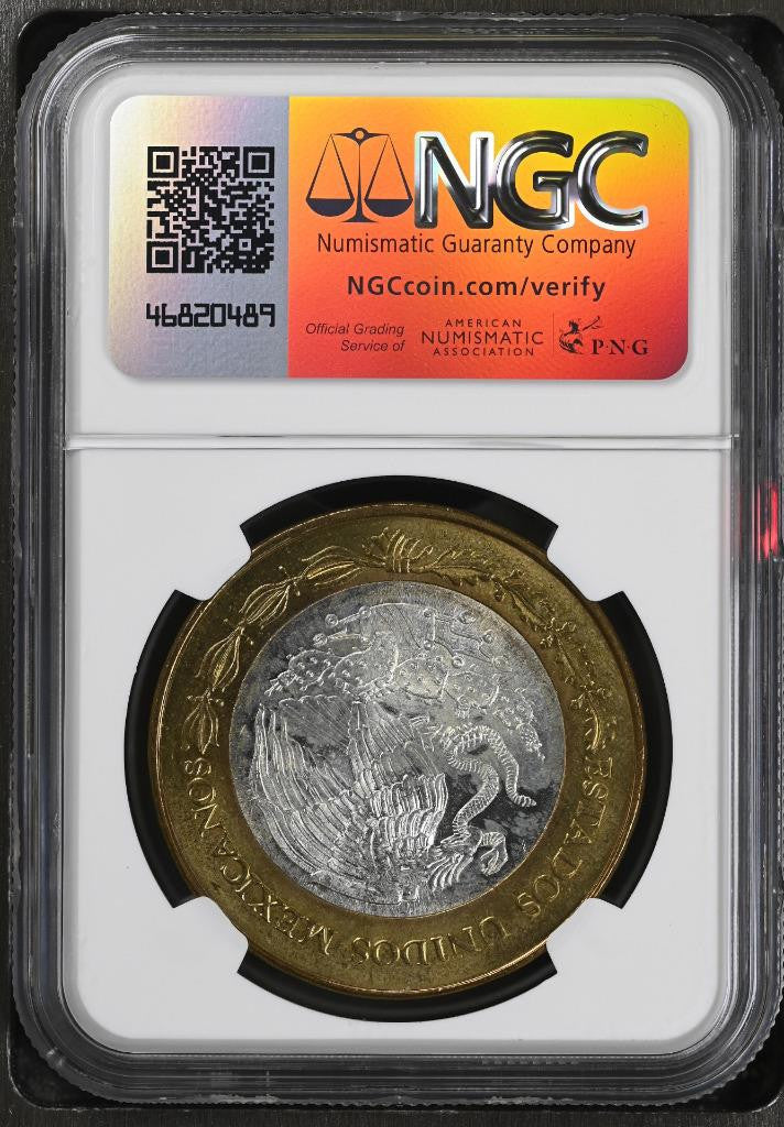 2006 Mo Mexico 180 Anniv Bimetal Angel de la Libertad, 100 Peso MS64 NGC KM# 775