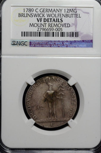 1789 C, German States, Brunswick-Wolfenbuttel 12 MarienGroschen, KM 1029, VF NGC
