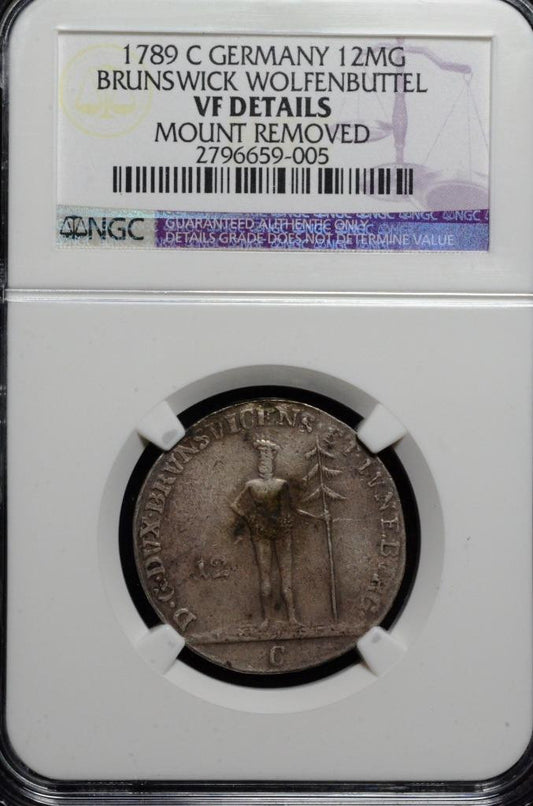 1789 C, German States, Brunswick-Wolfenbuttel 12 MarienGroschen, KM 1029, VF NGC