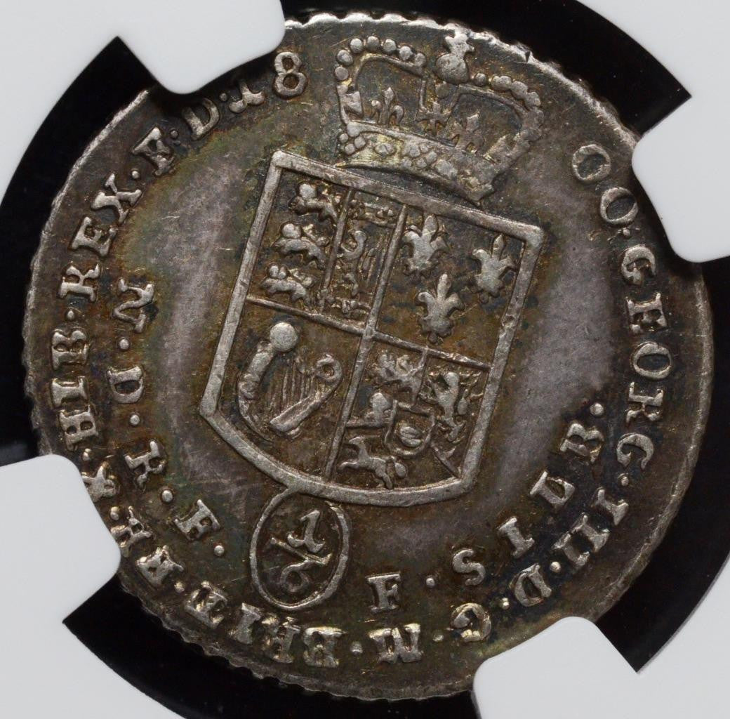 1800 PLM, German States, Bruns-Lune-Calen-Hann, 1/6 Thaler, AU 55, KM 401, NGC